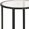 Homeroots 22" Black And Clear Glass And Steel Round End Table 543845 - alternate 5