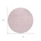 Homeroots 8' Pink And Ivory Round Geometric Washable Indoor Outdoor Area Rug 614769 - alternate 4