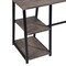 Homeroots Modern Home Office Computer Table With Storage Shelves - Vintage Brown 475980 - alternate 2