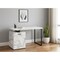 Homeroots 47" White and Black Wood and Metal Sled Computer Desk 489908 - alternate 4