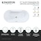 Kingston Brass 51" Acrylic Oval Double Ended Freestanding Tub with Drain, Glossy White/Polished Nickel VTDE512823C426 - alternate 4