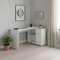 Homeroots 46" White L Shape Computer Desk With Two Drawers 333480 - alternate 4