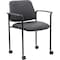 Boss Square Back Diamond Stacking Chair with Arm In Black Caressoft B9503R-CS - alternate 1