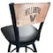 Holland Bar Stool Co 25" Blk Wrinkle Villanova Swivel Bar Stool, Laser Engraved Back L03825BWMedMplAVilnvaBlkVinyl - alternate 1