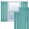 Ekena Millwork True Fit PVC, Four Board Spaced Board-n-Batten Shutters, Pure Turquoise , 23W x 32H, PR TFP101SBF23X032PT - alternate 1