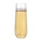 Smarty Had A Party 9 oz. Clear Stemless Plastic Champagne Flutes (64 Glasses), 64PK 03709-CASE - alternate 8