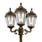 Gama Sonic Royal Bulb Solar Lamp Post, GS Solar Light Bulb, Triple Lamps, Weathered Bronze 98B303 - alternate 6