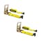 Mytee Products 4in x 30ft Ratchet Straps w/flat hook, WLL 5,400 Trailer Tie Down - Yellow, 2PK RS430x2 - alternate 8