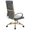 Leisuremod Benmar High-Back Leather Office Chair with Gold Frame, Grey BOTG19GRL - alternate 5
