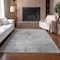 Homeroots 8' X 10' Gray Silver And Charcoal Abstract Washable Indoor Outdoor Area Rug 582797 - alternate 4