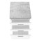 Homeroots 25" White And Gray Particle Board and Wood Filing Cabinet With Drawers 333354 - alternate 7