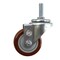 Service Caster 3 Inch SS Maroon Polyurethane Wheel Swivel 12mm Threaded Stem Caster SCC SCC-SSTS20S314-PPUB-MRN-M1215 - alternate 1