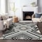 Homeroots 9' X 12' Black Gray And Ivory Tribal Washable Indoor Outdoor Area Rug 598098 - alternate 7