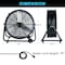 Edendirect 24 in 3-Speed Industrial Drum Fan in Black, with 360 Deg Adjustable Tilt, with Rolling Casters ZRHZTMY-FGD-24T-Black - alternate 4