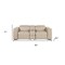 Homeroots 90in Cream and Brown Italian Leather Power Reclining Loveseat With Storage 720553 - alternate 7