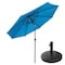 Pure Garden 9-Foot Outdoor Patio Umbrella with Base, Blue 83-OUT5443B - alternate 9