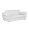 Homeroots 75in White And Silver Italian Leather Loveseat 477567 - alternate 4