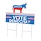 Signmission Vote Democrat Die Cut Yard Sign & Stake outdoor plastic coroplast window, C-DC-2436-DS-Vote Democrat C-DC-2436-DS-Vote Democrat - alternate 1
