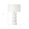Homeroots 28" White Ceramic Table Lamp With White Drum Shade 524416 - alternate 5