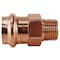 Apollo Adapter, 3/4 x 1/2 in, MPT x Press Fit, Copper, 300 psi Pressure XPRMA3412 - alternate 1