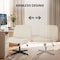 Yssoa Criss Cross Chair, Legged Home Office Desk Chair No Wheels Armless, Wide Seat Swivel Vanity C 3A88FNCHAIROFFICEBGE01 - alternate 3
