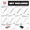 Milwaukee Tool 15PC SAWZALL Blade PACKOUT Kit 49-22-5641 - alternate 9