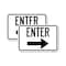 Signmission Parking Lot Sign Enter Sign Right Arrow, 12'' X 18'' 2 Signs, Heavy Gauge Aluminum, 2PK A-1218-2PACK-23426 - alternate 1