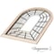 Uniquewise Set of 2 Arched Large 39.37 x 27.56 in Window Metal Mirror, Windowpane Shaped Decoration QI004670.2 - alternate 5