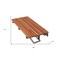 Homeroots 36" Premium Wall Mount Teak Shower Bench 402212 - alternate 3