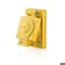 Leviton Watertight Locking Receptacle, L7-15R, 15 A, 277V AC, Single Phase, 2 Pole, Flush Mount, Yellow 65W34 - alternate 1