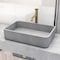 Vigo Windsor Concreto Stone Rectangular Fluted Bathroom Vessel Sink VG04073 - alternate 6