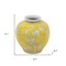 Homeroots 9" Yellow And White Chinoiserie Floral Porcelain Table Vase 574266 - alternate 4