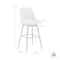 Armen Living Sicily 26in Swivel Walnut Wood Counter Stool in Cream Faux Leather LCSIBAWACR26 - alternate 5