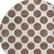 Homeroots 8' Brown And Ivory Round Polka Dot Washable Indoor Outdoor Area Rug 614883 - alternate 4