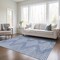 Homeroots 10' X 14' Denim Blue And Ivory Geometric Washable Indoor Outdoor Area Rug 598555 - alternate 7