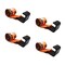 Mytee Products 4Pk 4inx5ft Orange Roll Off Winch Strap for Container w/ Flat Hook 6,667 lbs WLL, 4PK WS4x5CH-Ax4 - alternate 1