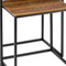 Homeroots Set of Two Brown and Black Metal And Faux Snake Leather Nesting End Tables, 2PK 383761 - alternate 7