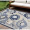 Homeroots 6' X 9' Blue And Gray Floral Indoor Outdoor Area Rug 546836 - alternate 5