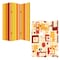 Homeroots 72" Orange And Yellow Canvas Folding Three Panel Screen Room Divider 277078 - alternate 1