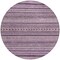 Homeroots 8' Plum And Lilac Round Striped Washable Indoor Outdoor Area Rug 615358 - alternate 5