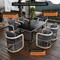 Leisuremod Klyra 7-Pc Aluminum Dining Set - Weather-Resistant Table & 6 Chairs with Cushions, 7PK KDS70-24GR6 - alternate 4