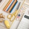 Martha Stewart Kerry 3 Pack Plastic Stackable Office Desk Drawer Organizers with Gold Trim, 12 x 6 BE-PB8973-G-3-CLRGLD-MS - alternate 6