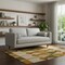 Homeroots 72" Gray Fabric Sofa With Brown Legs 640990 - alternate 6