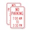 Signmission No Parking 7-00 Am to 3-30 Pm, 18'' X 24'' 2 Signs, Heavy Gauge Aluminum, 2PK A-1824-2PACK-23603 - alternate 1