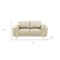 Homeroots 71in Cream and Gold Italian Leather Loveseat 720470 - alternate 5