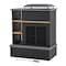 Sunjoy 42 in Steel Wood Burning Fireplace with Chimney, Log Holders, Poker and Cover A304006000 - alternate 1