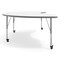Flash Furniture Commercial Adjustable Height Kidney Activity Table with Locking Casters-White XU-A4896-KIDNY-WHT-T-P-CAS-GG - alternate 6