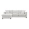 Homeroots 65" White Fabric Modular Sleeper Sofa With Ottoman 568298 - alternate 8