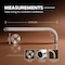 Supplygiant 12 in Shower Arm 90 Degree Stainless Steel Rain Shower Head Extension Arm with Flange, Nickel Finish 74-TB34BG-O - alternate 4