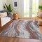 Homeroots 3' X 5' Taupe Sky Blue And Ivory Abstract Washable Indoor Outdoor Area Rug 617443 - alternate 5